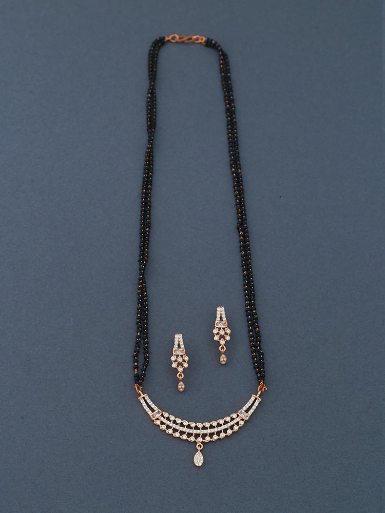 Rose Gold Delima Mangalsutra Set