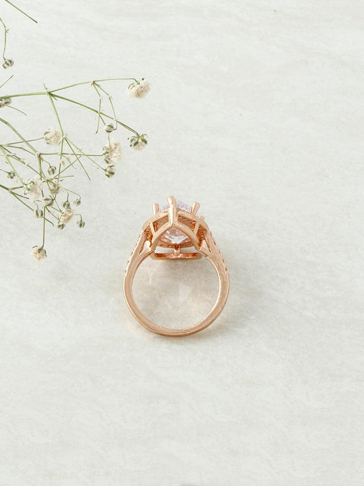 Rosegold Geneva Zirconia Ring - Bling Bag