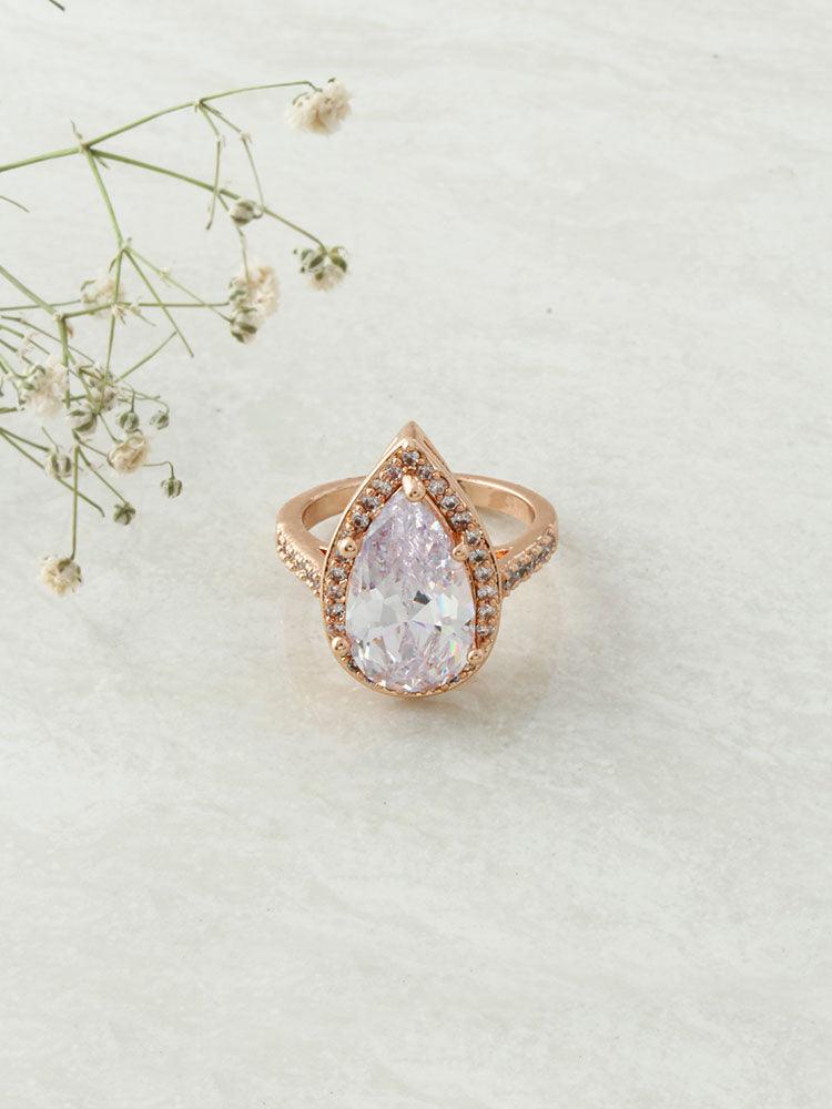 Rosegold Geneva Zirconia Ring - Bling Bag