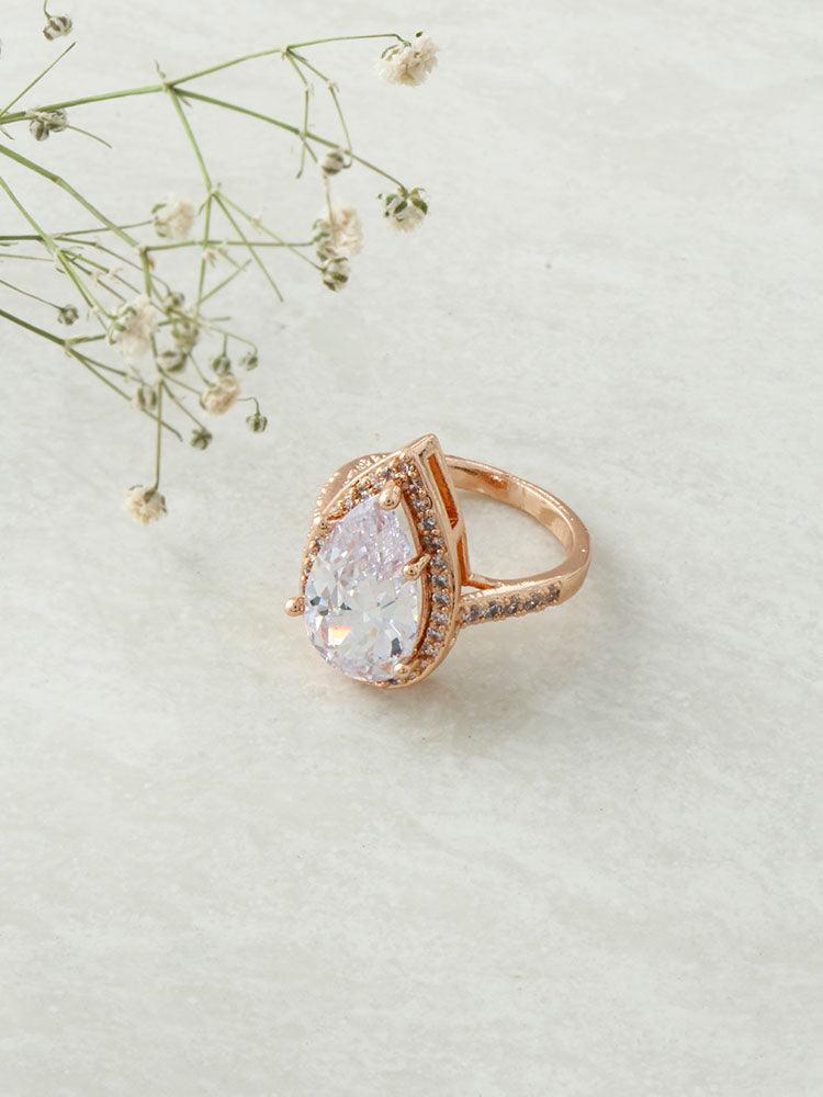 Rosegold Geneva Zirconia Ring - Bling Bag