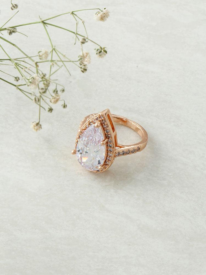 Rosegold Geneva Zirconia Ring - Bling Bag