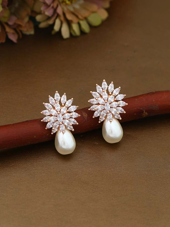 Rose Gold Linnea Zirconia Studs