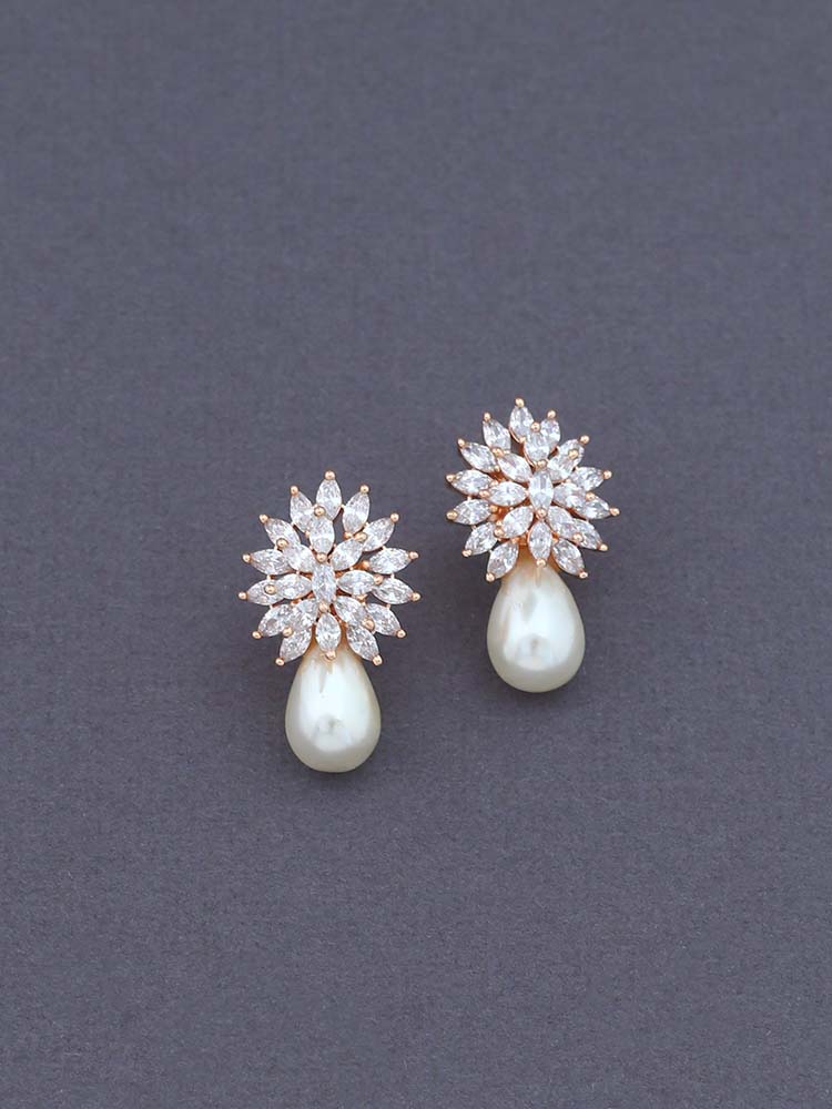 Rose Gold Linnea Zirconia Studs