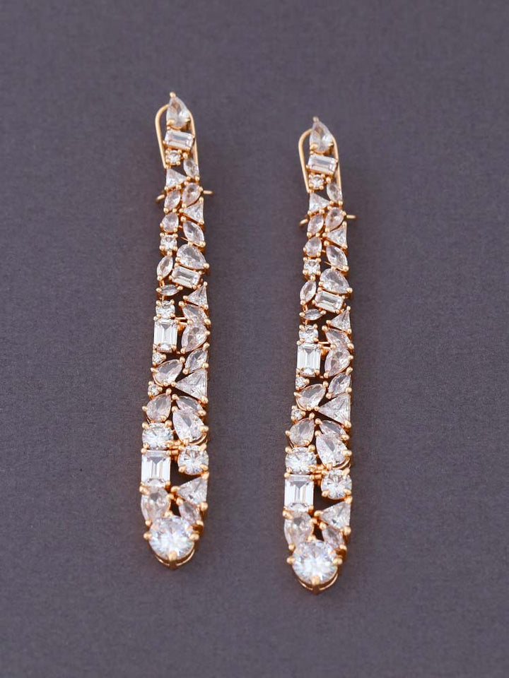 Rose Gold Nathalia Zirconia Danglers