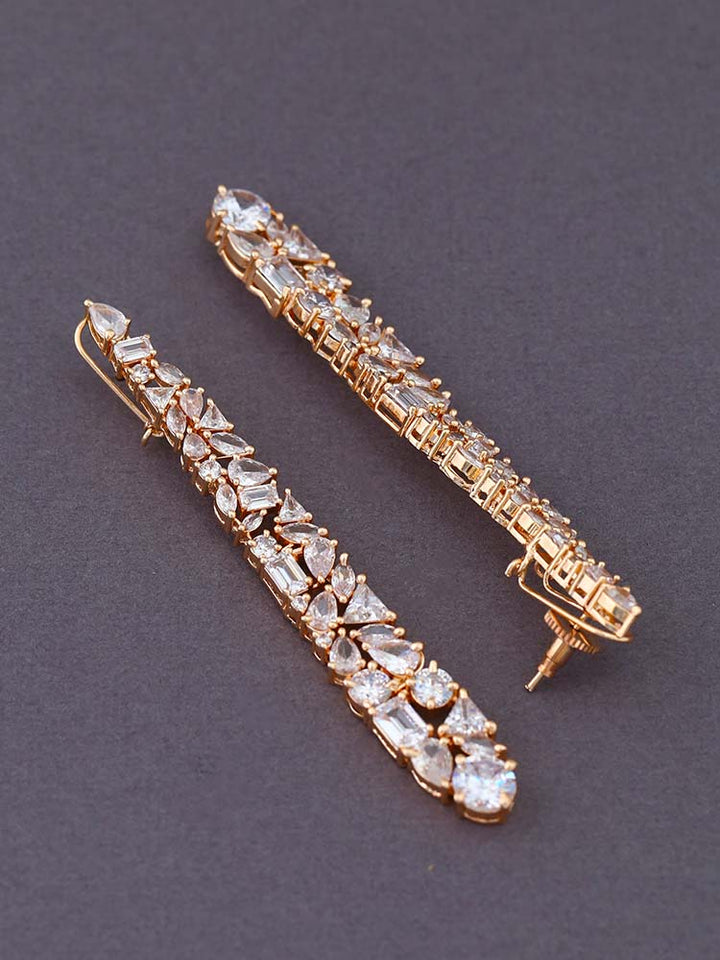 Rose Gold Nathalia Zirconia Danglers