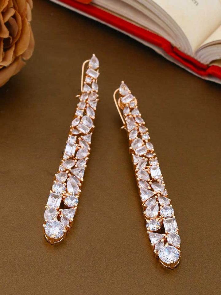 Rose Gold Nathalia Zirconia Danglers