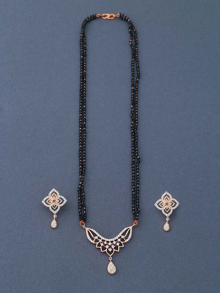 Rosegold Nur Mangalsutra Set