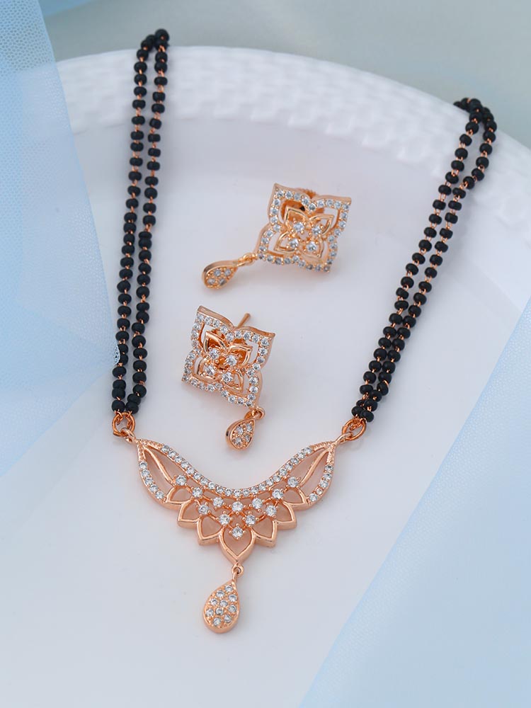 Rosegold Nur Mangalsutra Set