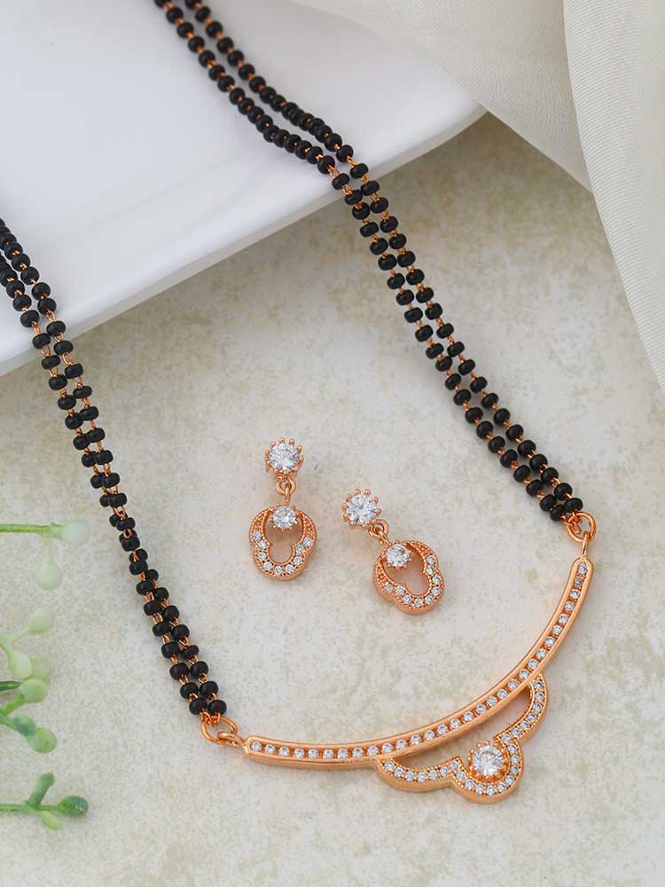 Rose Gold Qiraat Mangalsutra Set