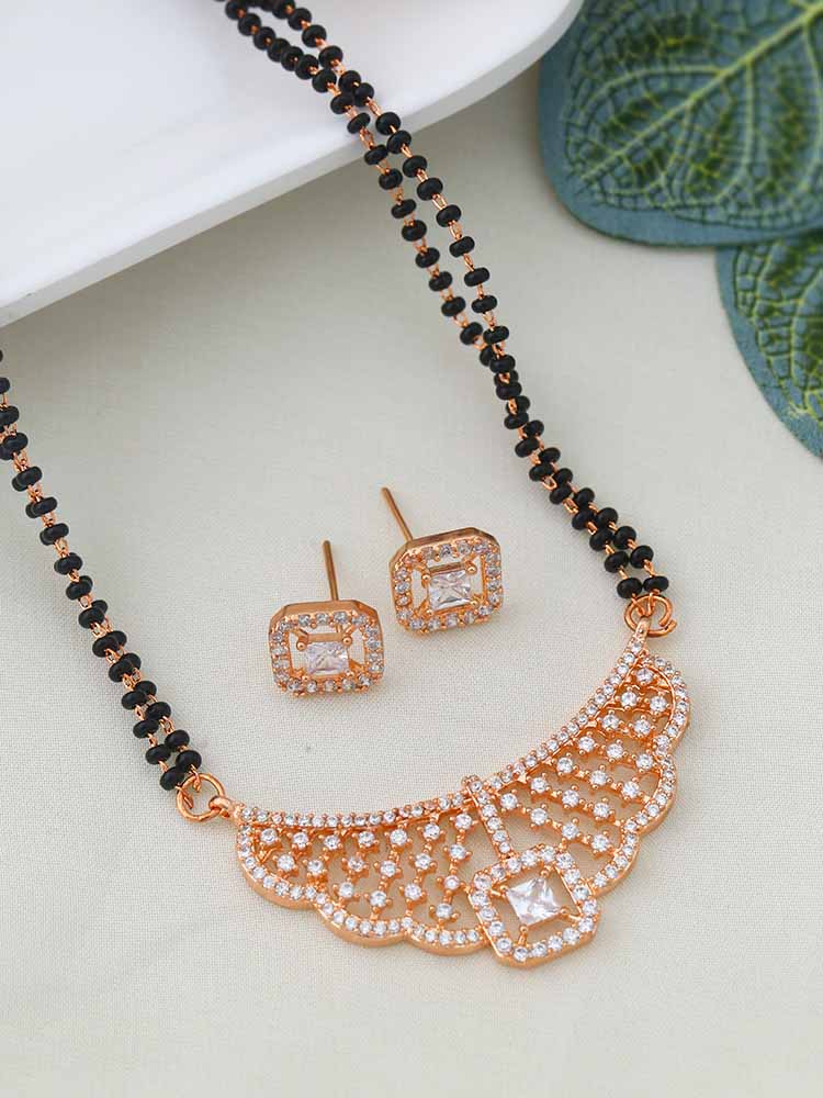 Rose Gold Urbi  Mangalsutra Set