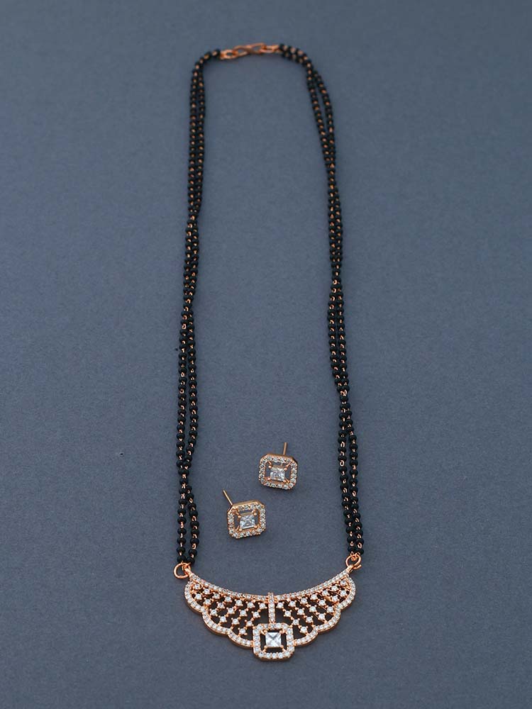 Rose Gold Urbi  Mangalsutra Set