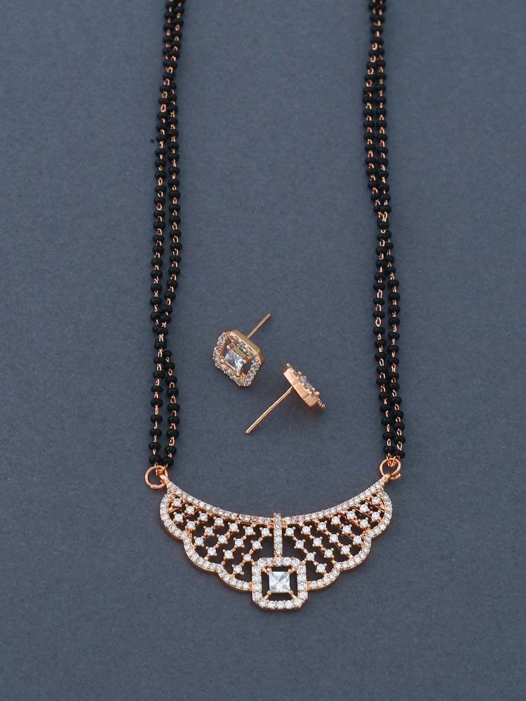 Rose Gold Urbi  Mangalsutra Set