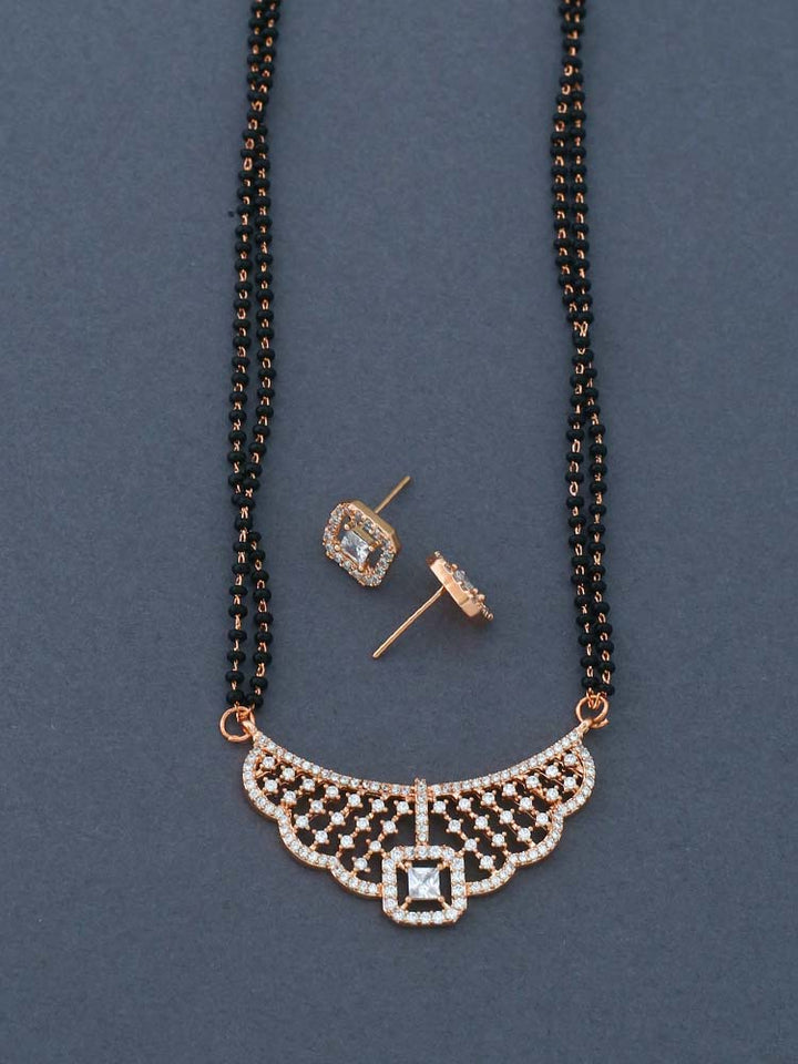 Rose Gold Urbi  Mangalsutra Set