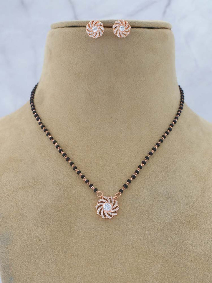 Rose Gold Mansastuti Mangalsutra Set