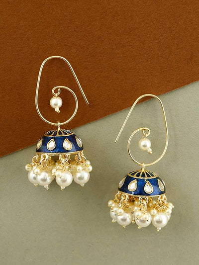 earrings - Bling Bag Royal Viveka Designer Jhumkis
