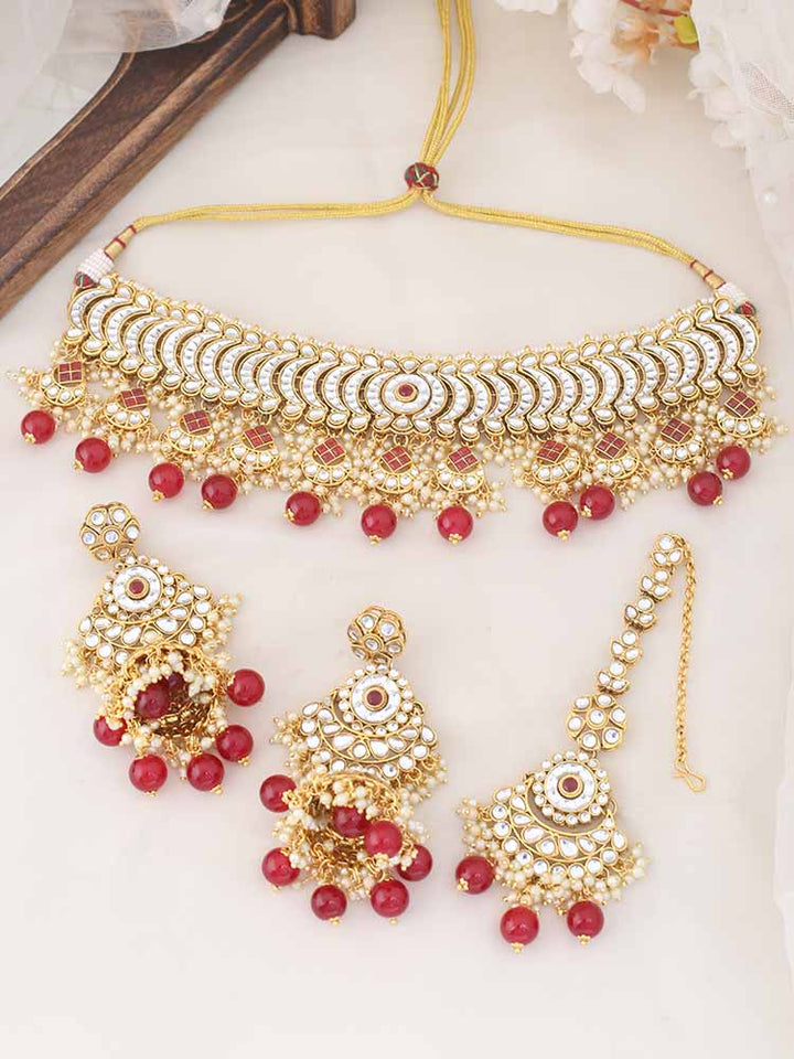 Ruby Abhisha Jewellery Set