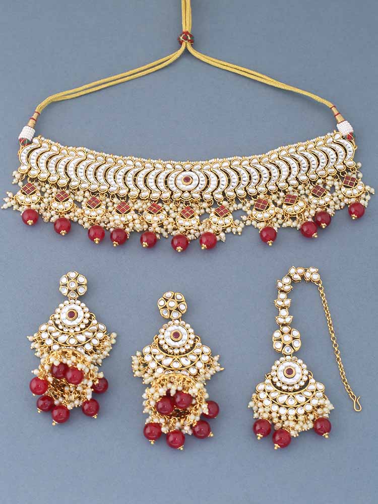 Ruby Abhisha Jewellery Set