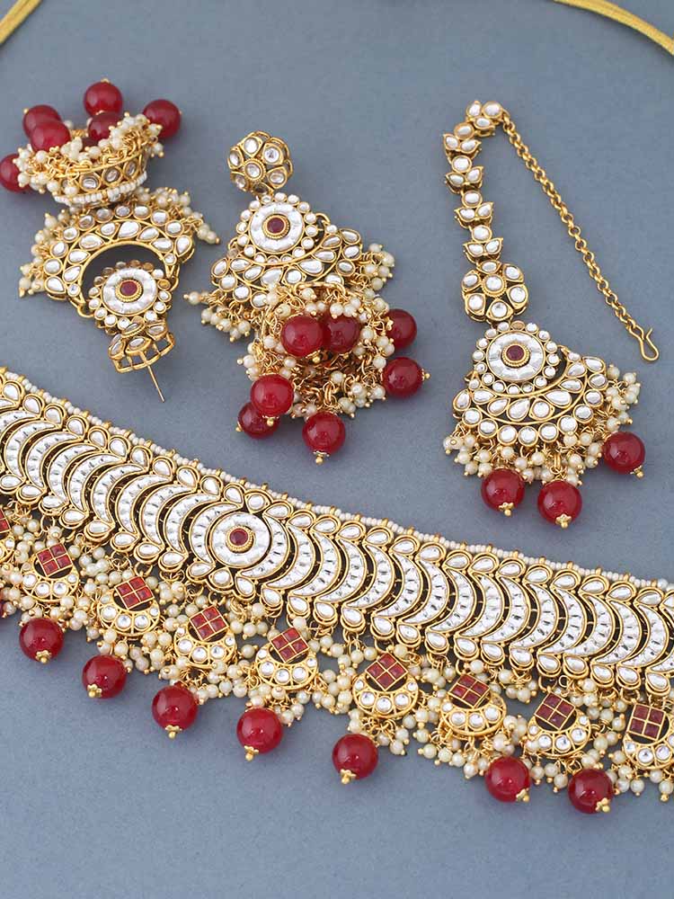 Ruby Abhisha Jewellery Set