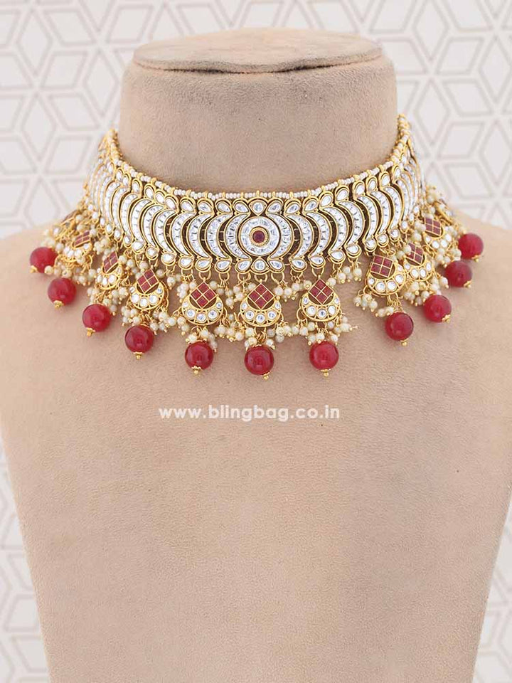Ruby Abhisha Jewellery Set