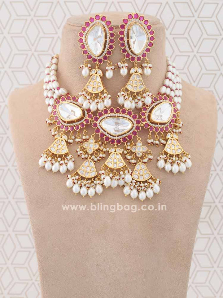 Ruby Adritya Kundan Jewellery Set