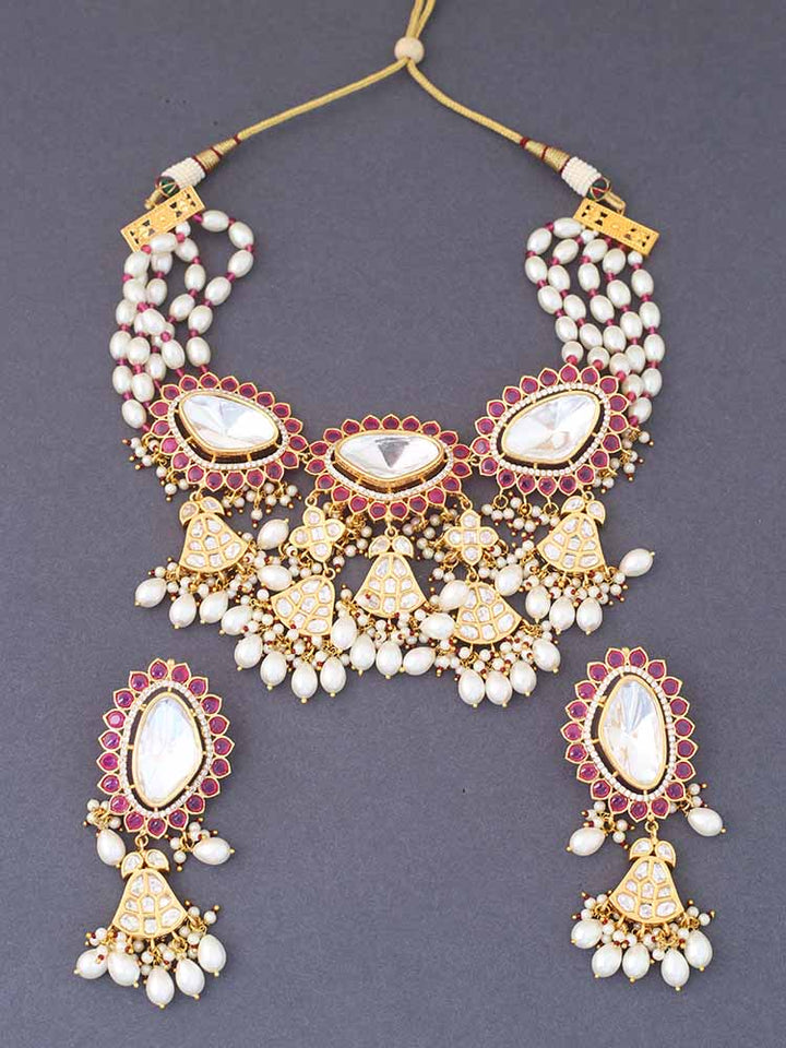Ruby Adritya Kundan Jewellery Set