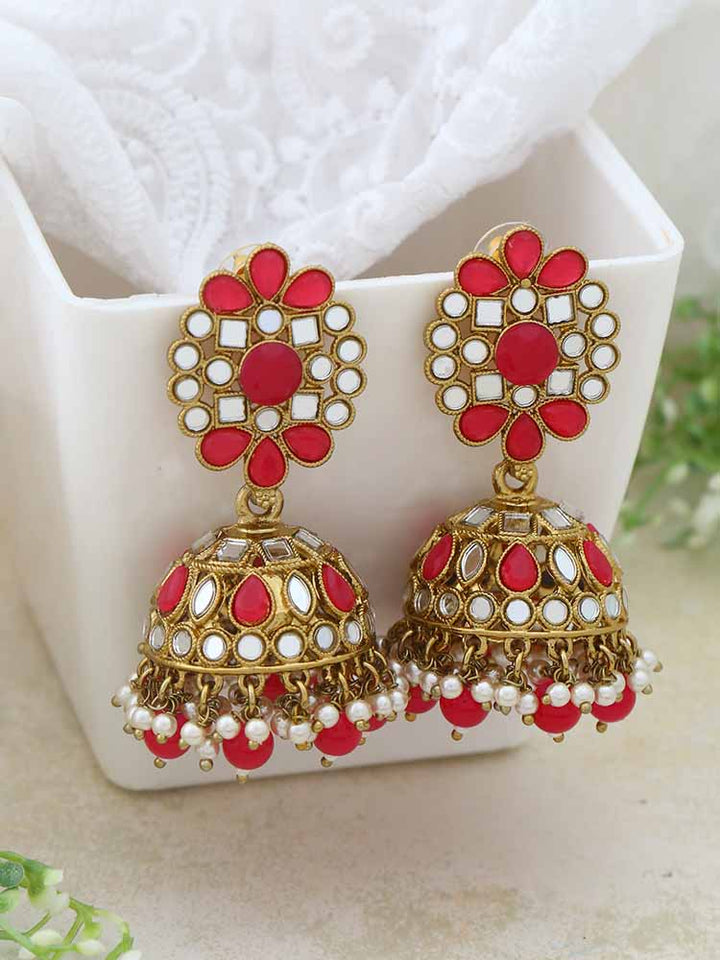 Ruby Agniyar Jhumkis