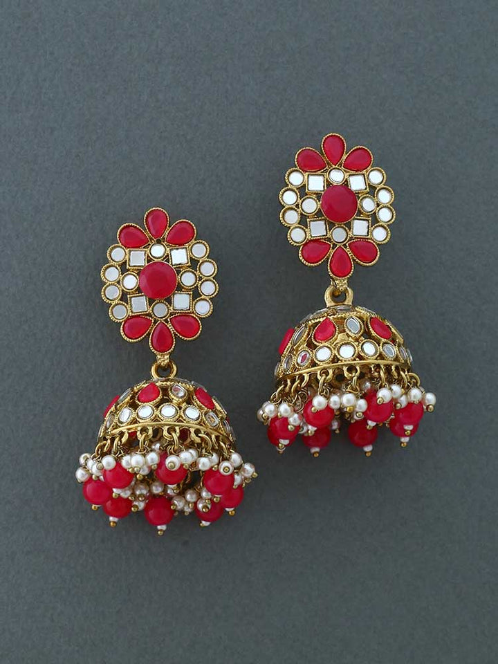 Ruby Agniyar Jhumkis
