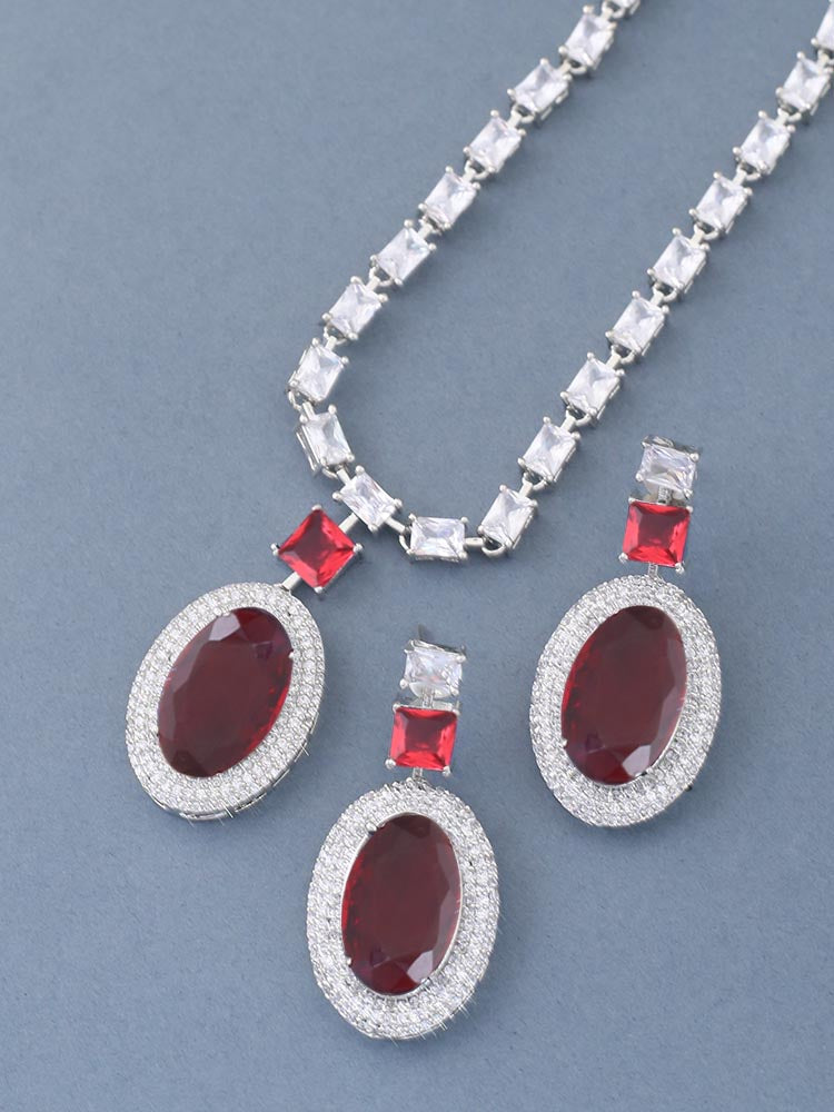 Ruby Clementine Zirconia Jewellery Set