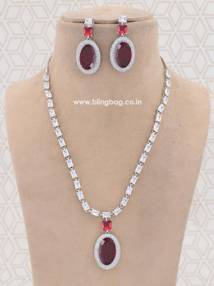 Ruby Clementine Zirconia Jewellery Set