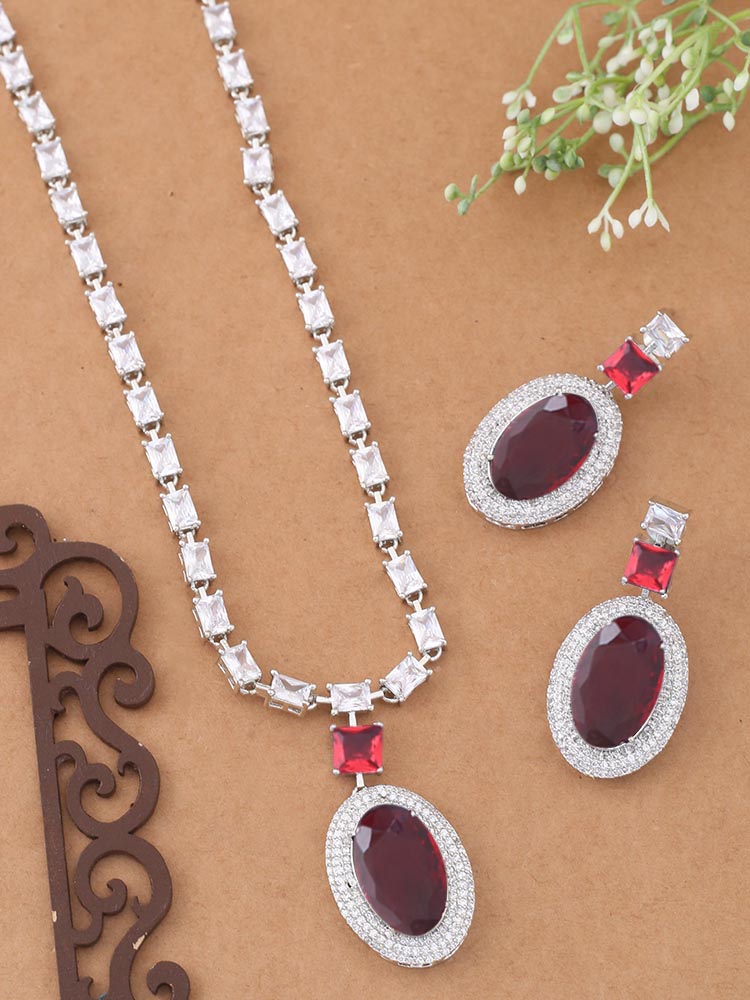 Ruby Clementine Zirconia Jewellery Set