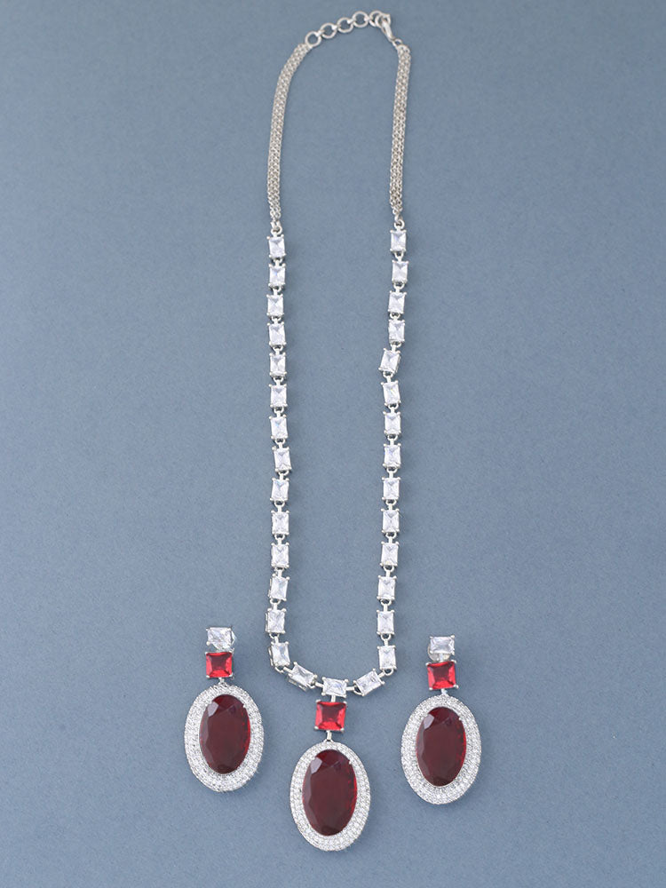 Ruby Clementine Zirconia Jewellery Set