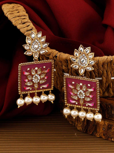 earrings - Bling Bag Ruby Kalavati Designer Earrings