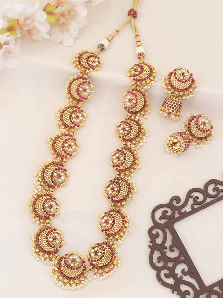 Ruby Long Laban Jewellery Set