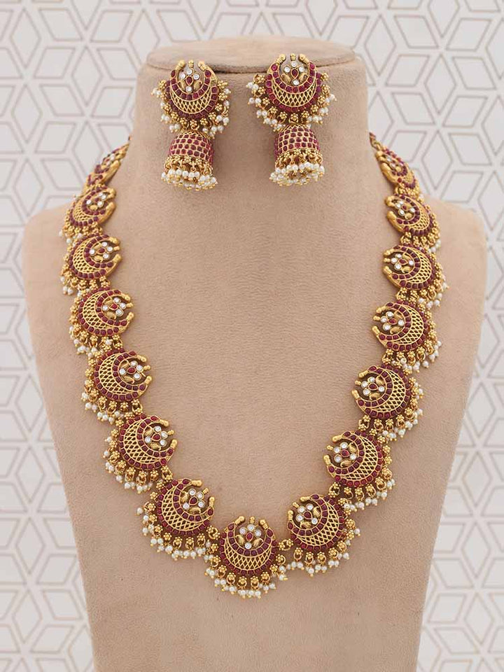 Ruby Long Laban Jewellery Set