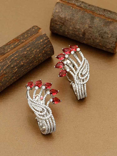 earrings - Bling Bag Ruby Samira Zirconia Hoop Earrings