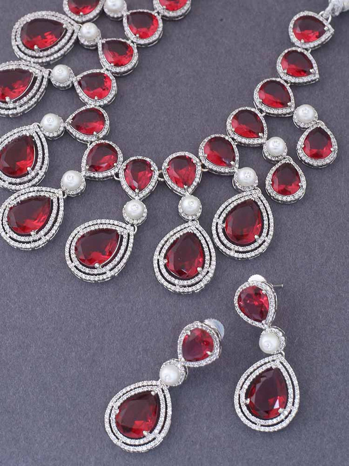 Ruby Shiraz Victorian Diamond Jewellery Set