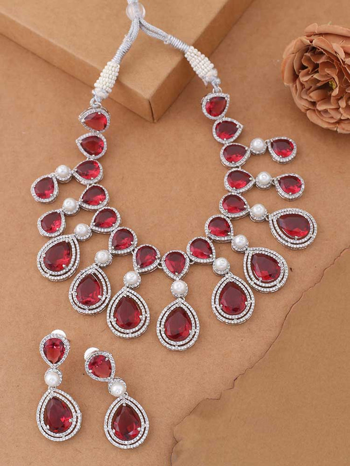 Ruby Shiraz Victorian Diamond Jewellery Set
