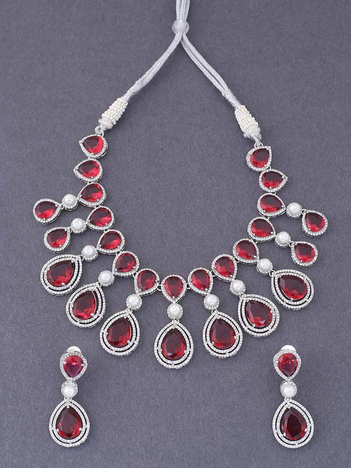 Ruby Shiraz Victorian Diamond Jewellery Set