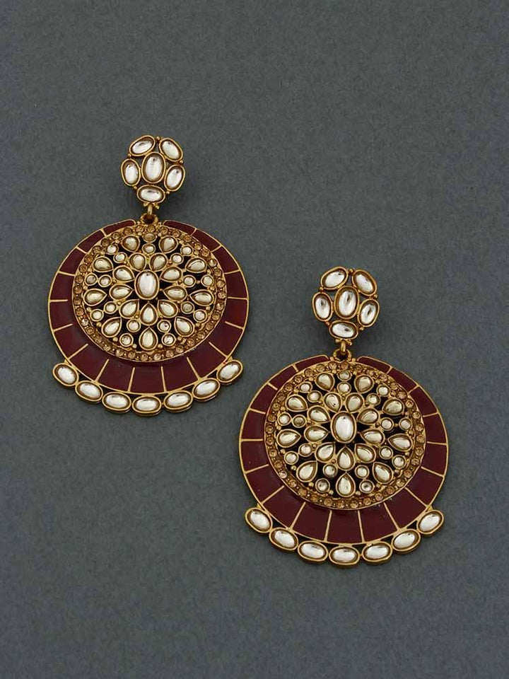 Ruby Sameera Kundan Earrings - Bling Bag