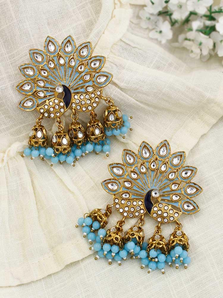 Sky Mayur Jhumkis - Bling Bag