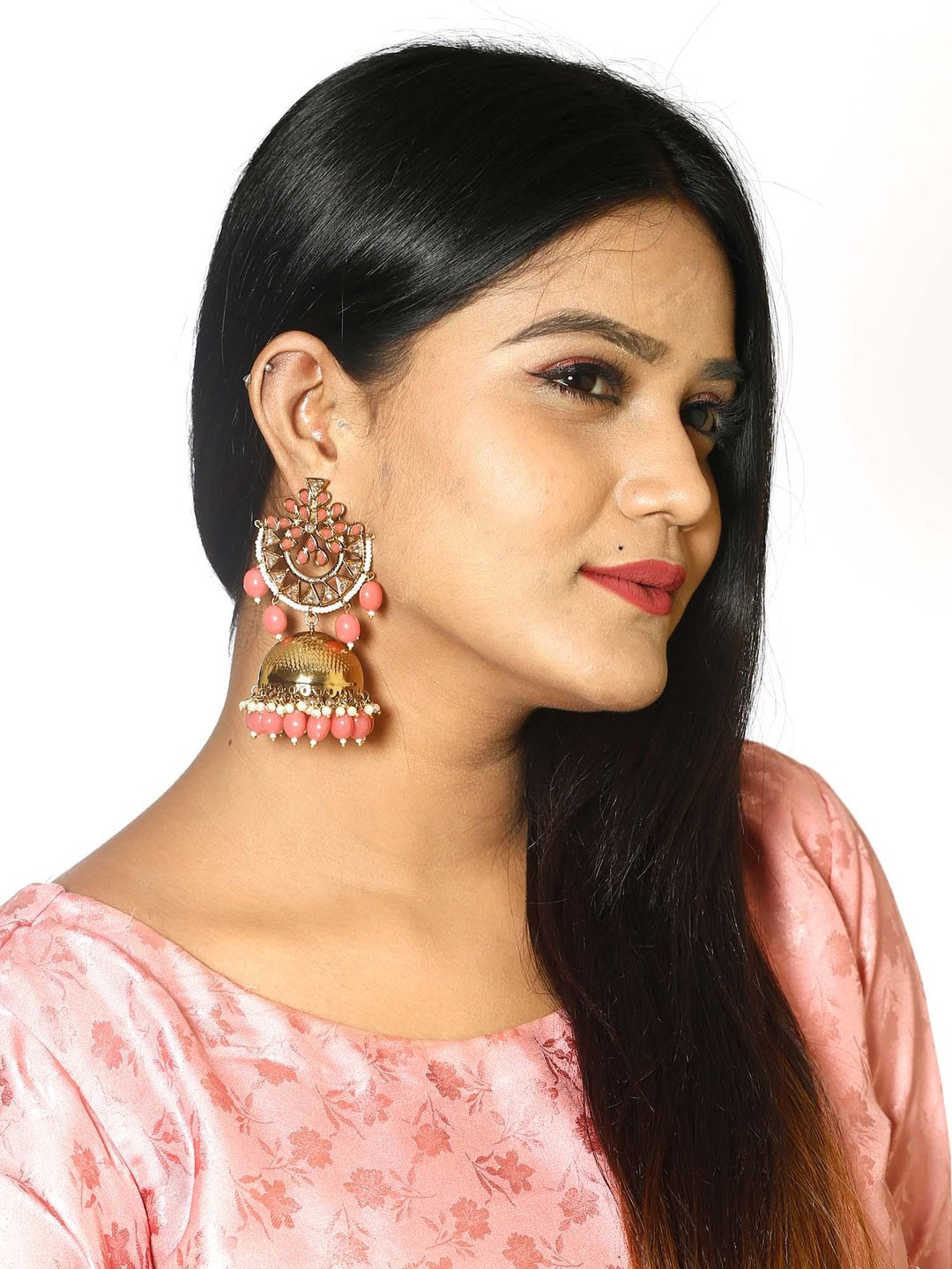 earrings - Bling Bag Coral Tez Designer Earrings