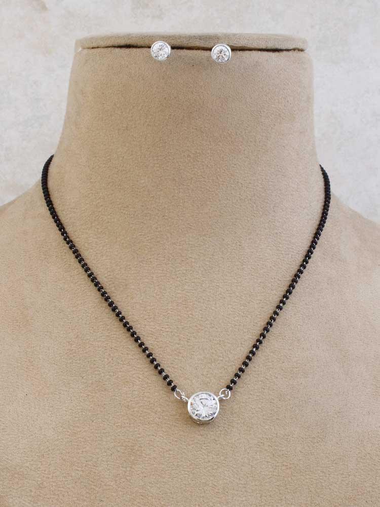 Silver Aparna Mangalsutra Set - Bling Bag