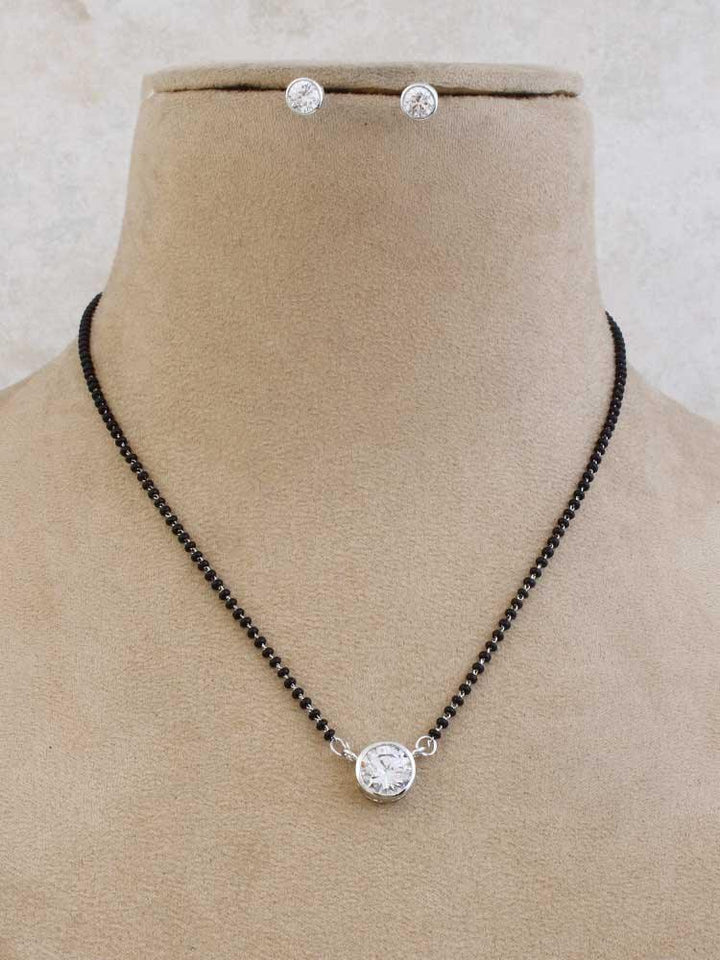 Silver Aparna Mangalsutra Set - Bling Bag