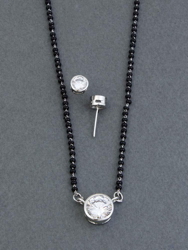 Silver Aparna Mangalsutra Set - Bling Bag