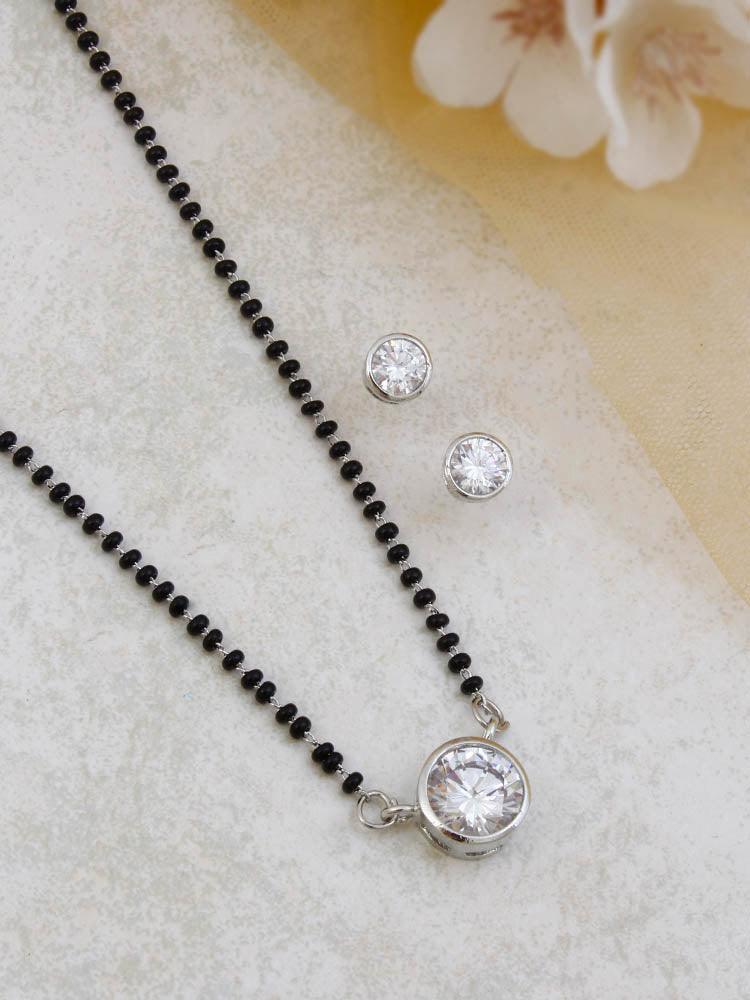 Silver Aparna Mangalsutra Set - Bling Bag