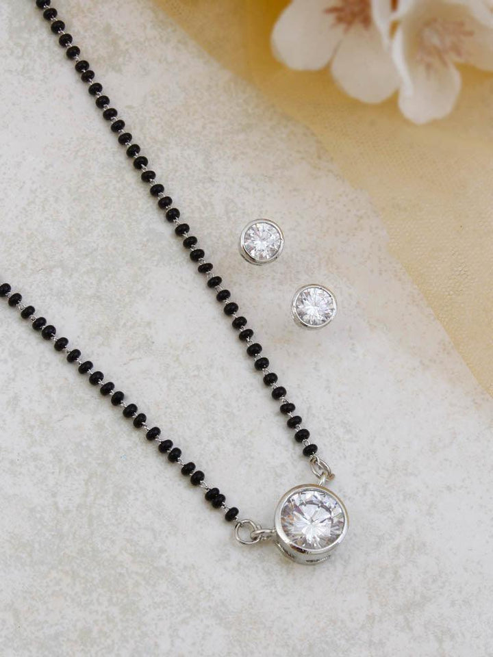Silver Aparna Mangalsutra Set - Bling Bag