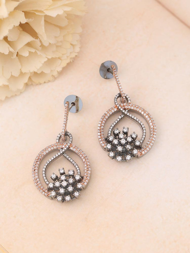 Silver Edon Zirconia Danglers