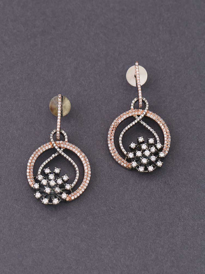 Silver Edon Zirconia Danglers