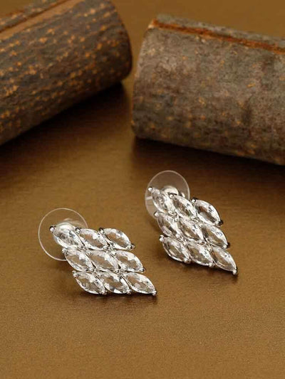 earrings - Bling Bag Silver Rika Zirconia Studs