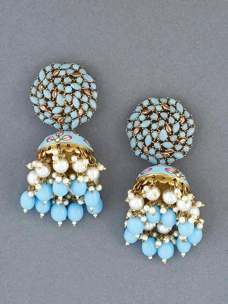 earrings - Bling Bag Sky Daliha Jhumki Earrings